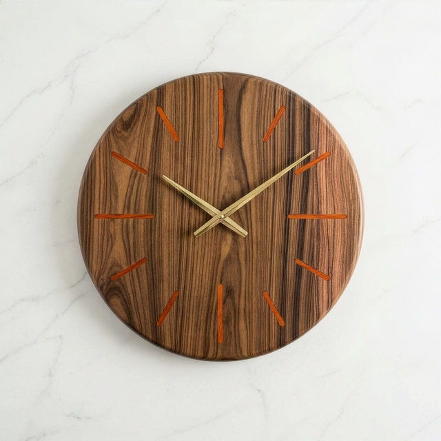 Pau Ferro Morado Handmade Clock