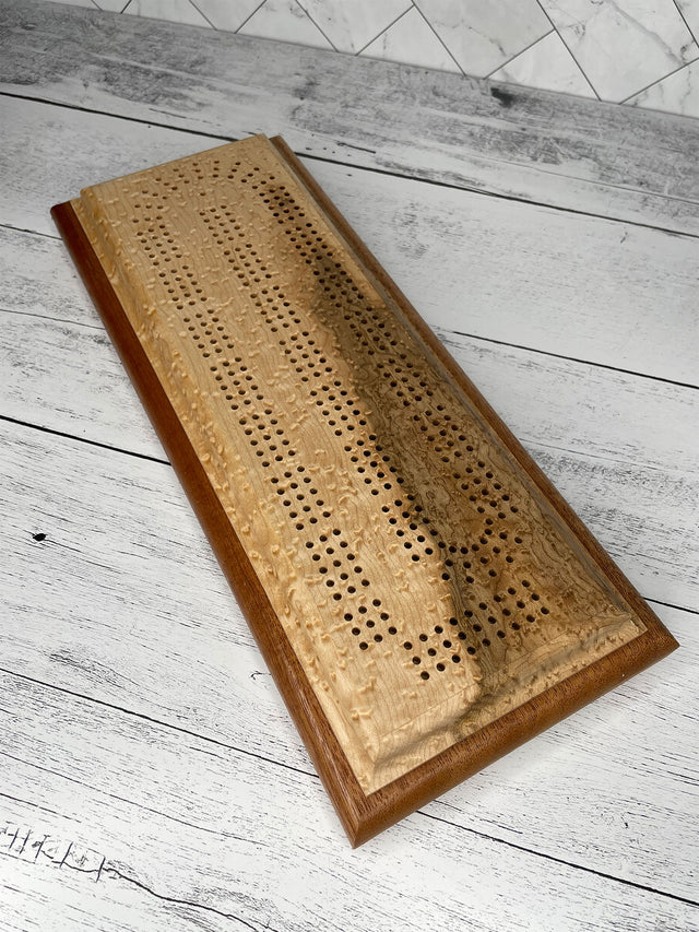 Birds Eye Maple Cribbage Board