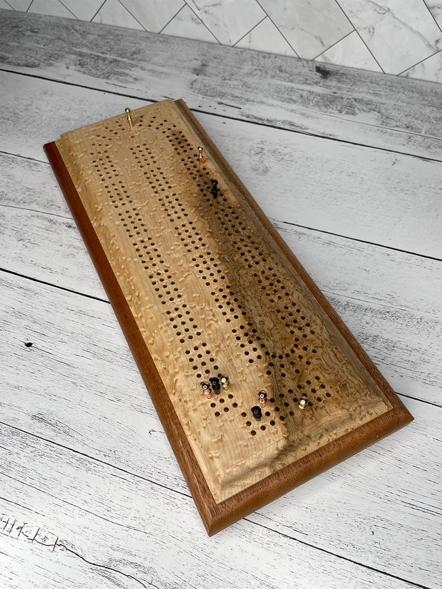 Birds Eye Maple Cribbage Board
