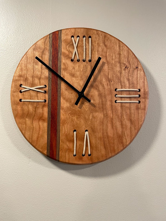 Curly Cherry Clock 12 Inch