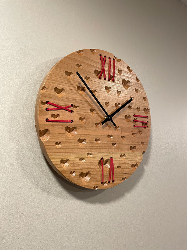 Hearts Clock 12 Inch