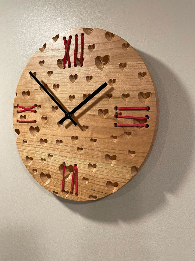 Hearts Clock 12 Inch