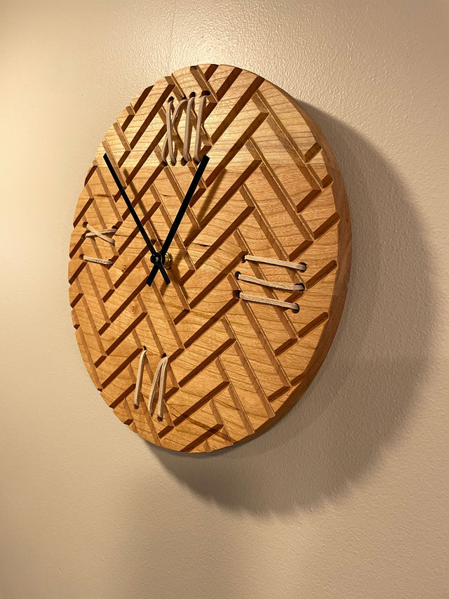 Herringbone Clock 12 Inch
