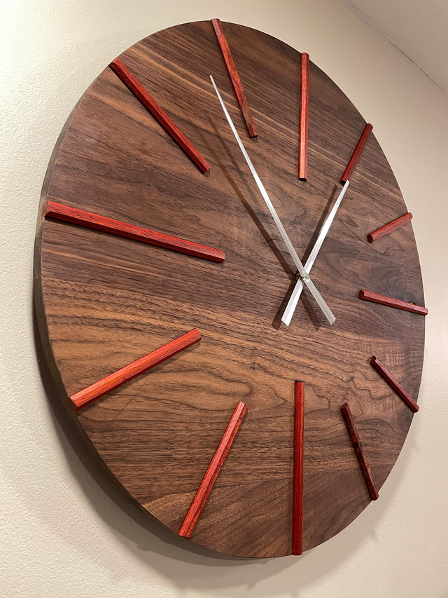 Walnut Clock 24 Inch