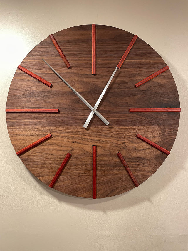 Walnut Clock 24 Inch