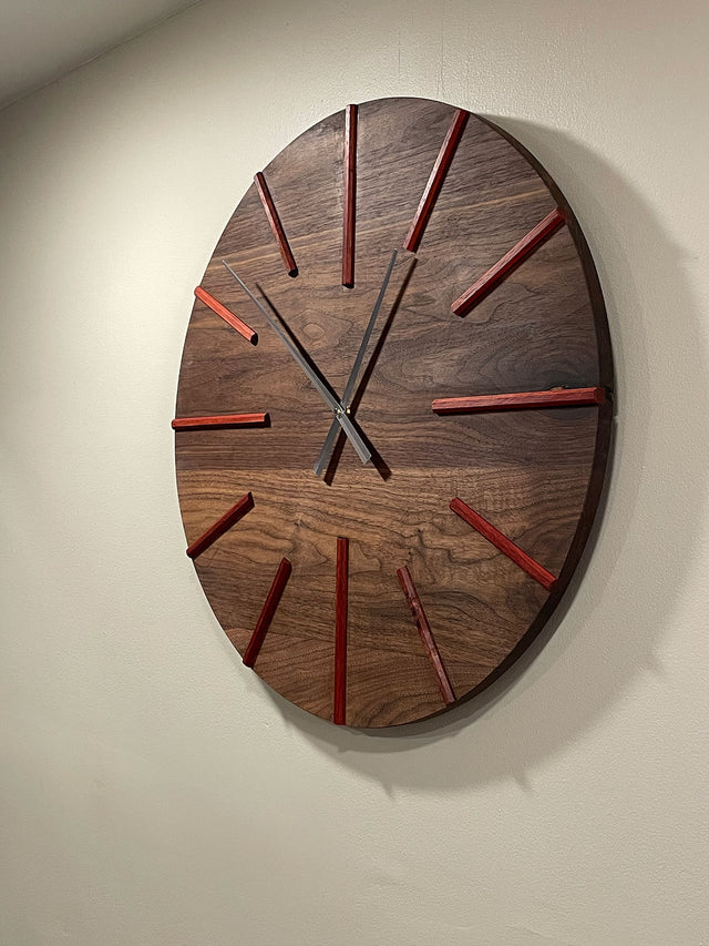 Walnut Clock 24 Inch