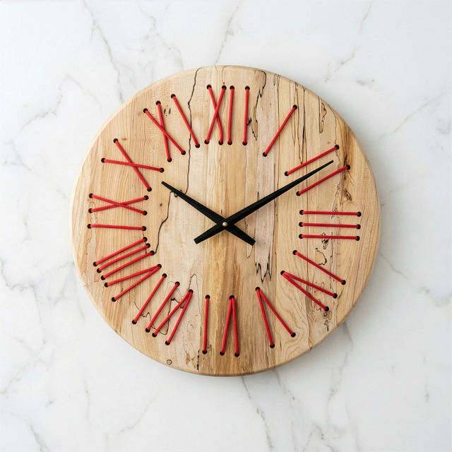 Spalted Maple 18 Inch Clock