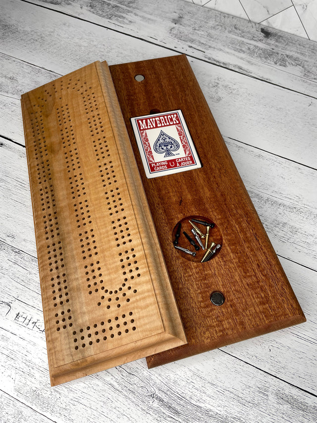Curly Maple Cribbage Board