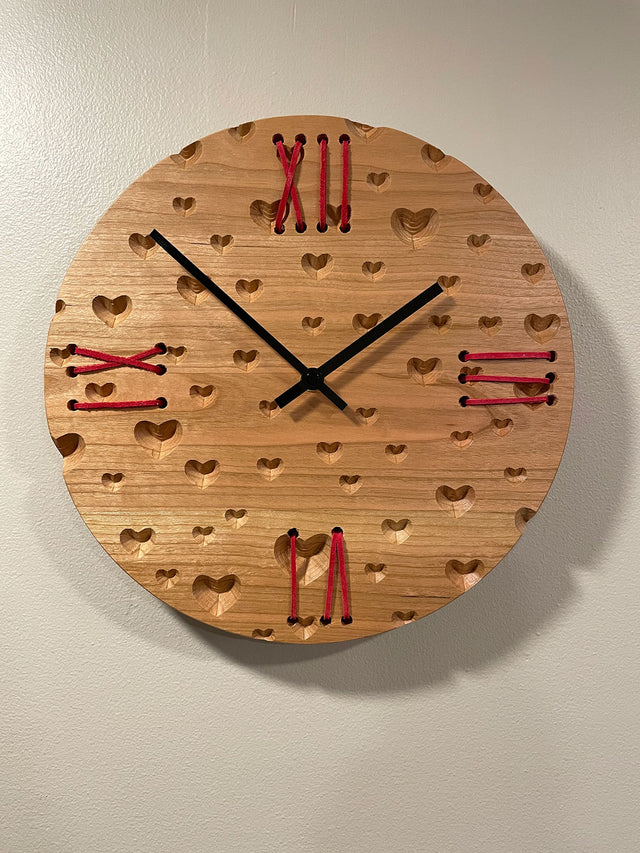 Hearts Clock 12 Inch