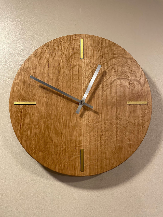 Quarter-sawn White Oak Clock